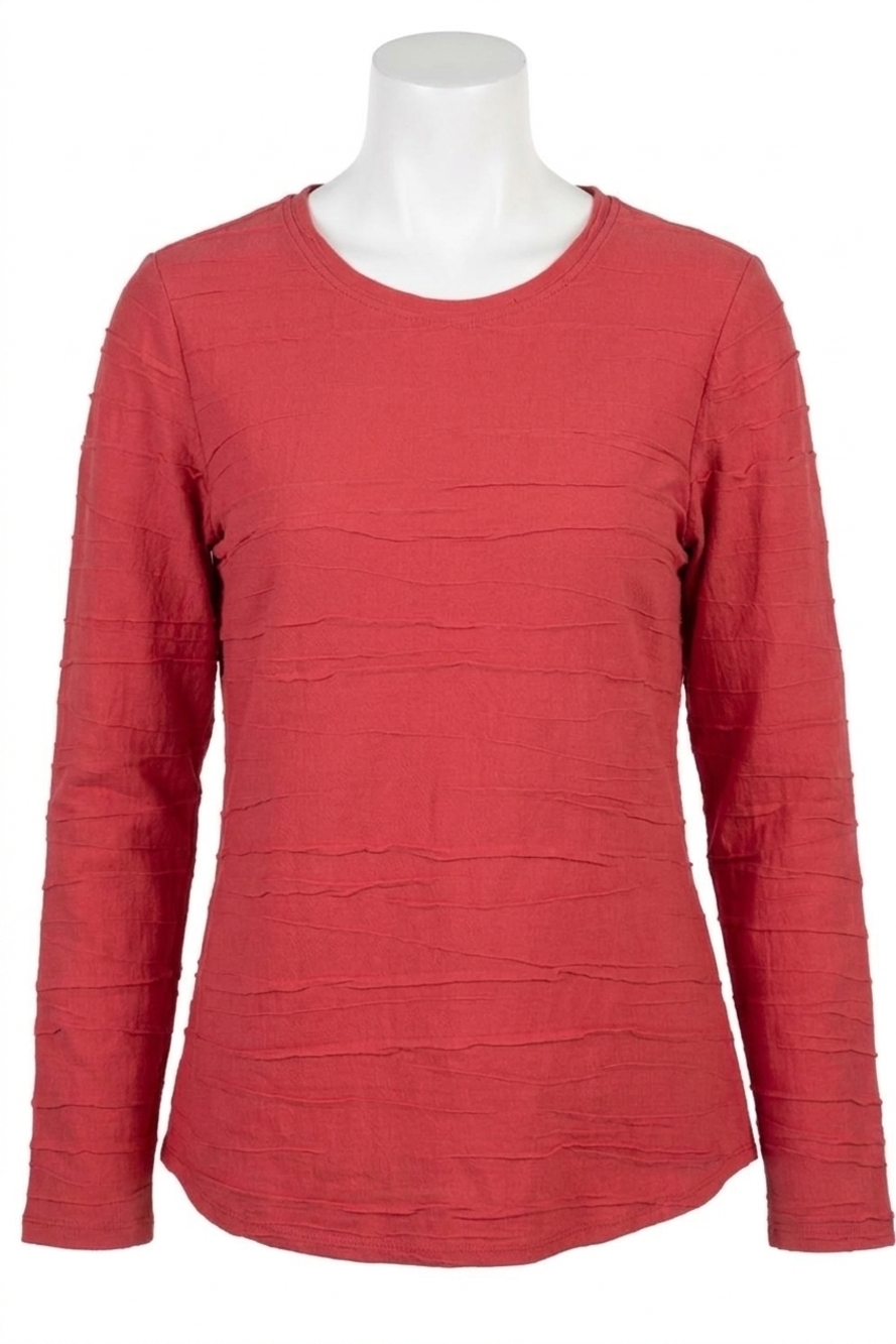NEW HABITAT steady stream round hem top in brick